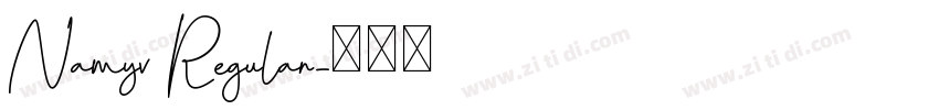Namyv Regular字体转换